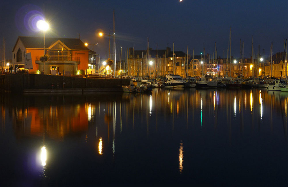 Le port de Paimpol de nuit