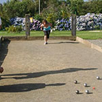 Allées de boules du camping